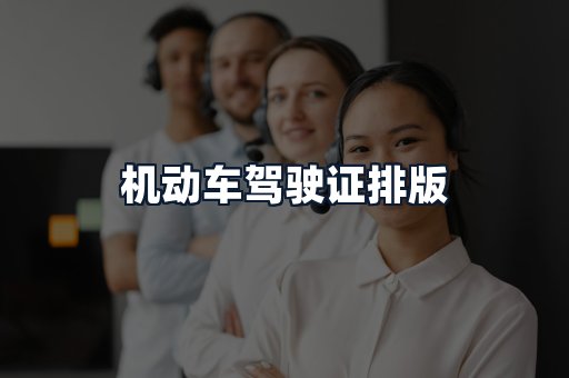 机动车驾驶证排版